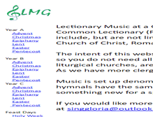 Tablet Screenshot of lectionarymusic.com